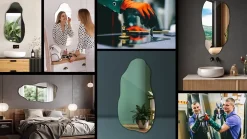 Miroir irrégulier Tulup 50 x 100 pour chambre 1 pièce