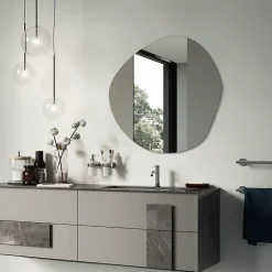 Miroir irrégulier Tulup 67 x 68 pour salle de bain 1 pièce