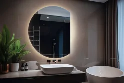 Miroir LED forme originale 70x80 cm lumière neutre 1 pc