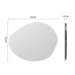 Miroir LED MAY asymétrique - 80 x 100 cm