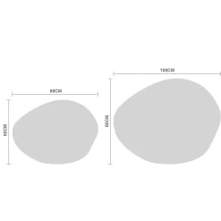 Miroir LED MAY asymétrique - 80 x 100 cm
