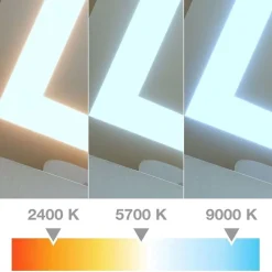Miroir LED modulable et antibuée VISTA PLUS - 80x80 cm