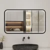 Miroir LED pour Salle de Bain 120x70 cm - Anti-Buée, Lumière tricolore et Dimmable