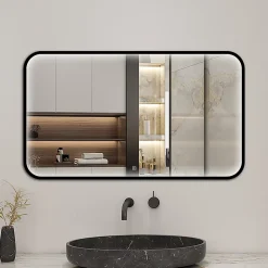 Miroir LED pour Salle de Bain 120x70 cm - Anti-Buée, Lumière tricolore et Dimmable