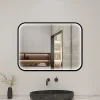 Miroir LED pour Salle de Bain 90x70 cm - Anti-Buée, Lumière tricolore et Dimmable