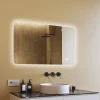 Miroir LED Salle de Bain - ARTFORMA - Forme arrondie - 120x70cm - LED Dual + interrupteur tactile + anti-buée