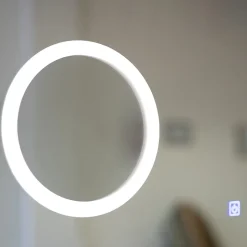 Miroir Led 80X60 Avec Horloge Numérique Et Lentille De Grossissement