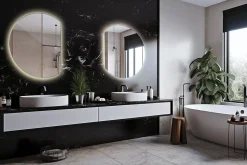 Miroir LED 84x100 cm contemporain lumière neutre 1 pc