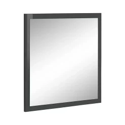 Miroir Lelia, Miroir de salle de bain, 100% Made in Italy, 60x2h60 cm, Anthracite Brillant