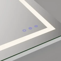 Miroir lumineux CIMEO 90 x 100 cm (ou 100x90) LED 2100 lms, antibuée + intensité & couleur réglables salle de bain - Saniverre