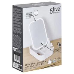Miroir lumineux L19,8cm - Blanc- 5five