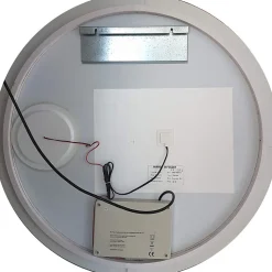 Miroir lumineux rond RONDINARA Diamètre 80cm - antibuée, horloge et loupe
