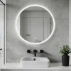 Miroir lumineux salle de bains rond 80x80 cm - Anti-Buée , Mémoire, LED,Miroir salle de bains