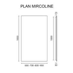 Miroir MIRCOLINE - 80x105cm - Sans applique