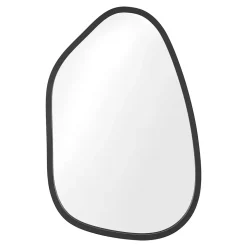 Miroir mural asymetrique 80 x 58 noir Helloshop26