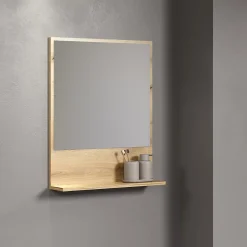 Miroir mural avec 1 tablette L60 cm - PUREBLISS