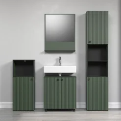 Miroir mural avec 1 tablette L60 cm - PUREBLISS