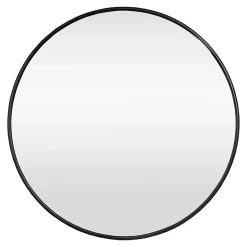 Miroir mural diamètre 40 cm cadre aluminium noir Helloshop26