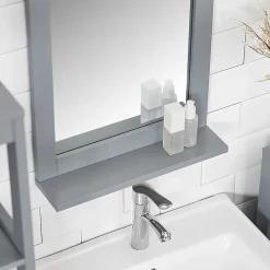 Miroir Mural Meuble Salle de Bain avec 1 étage Plateau, FRG129-SG, SoBuy