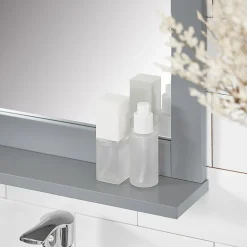 Miroir Mural Meuble Salle de Bain avec 1 étage Plateau, FRG129-SG, SoBuy