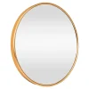 Miroir mural rond 50 cm dore Helloshop26