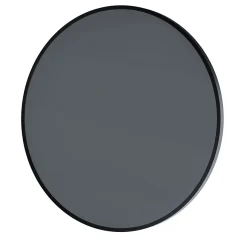 Miroir mural rond design de salle de bain, cadre en aluminium, verre 4mm - 8232 - Couleur et Noir, 60cm