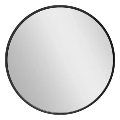Miroir mural rond diamètre 50 cm noir Helloshop26