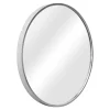 Miroir mural rond diamètre 50 cm argente Helloshop26