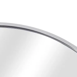 Miroir mural rond diamètre 50 cm argente Helloshop26