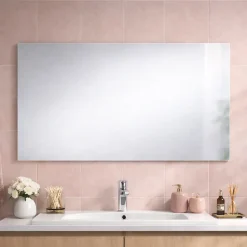 Miroir Mural 100X60 Avec Bord Anti-Coupure