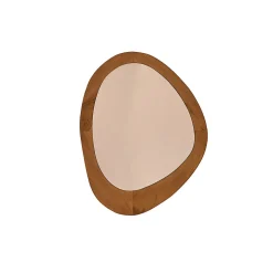 Miroir organique en teck massif 75x60 cm
