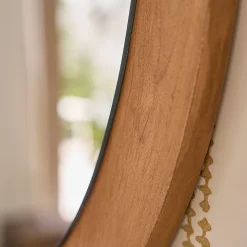 Miroir organique en teck massif 75x60 cm