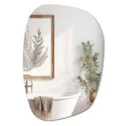 Miroir organique Tulup 68 x 47 cm moderne pour la mise en beauté