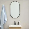 Miroir ovale 40 x 70 cm PEPPER Noir