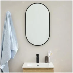 Miroir ovale 40 x 70 cm PEPPER Noir