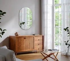 Miroir ovale 46x80 cm déco murale chambre 1 pièce