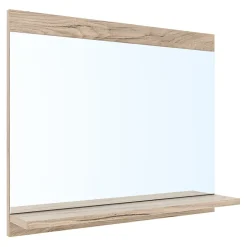 Miroir pour salle de bains Krildihana 60 x 50 x 12 cm effet chêne en.casa