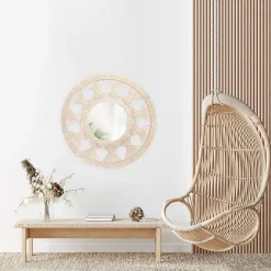 MIROIR REA BOHO 322050 65CM BEIGE