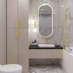 MIROIR REA LED OVL GOLD 50X100CM 0