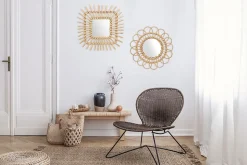 MIROIR REA QDJ071 45CM BEIGE 45X45X2,5CM
