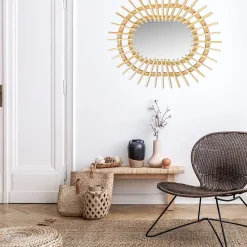 MIROIR REA QDJ5749 49CM BROWN 57X49X2CM
