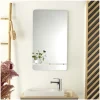 Miroir rectangulaire 40 x 70 cm SIMONA avec tablette en métal