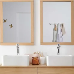 Miroir rectangulaire en bois 50 x 70 cm ATOLL