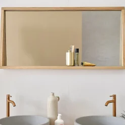 Miroir rectangulaire en chêne massif