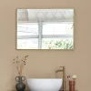 Miroir rectangulaire en métal doré