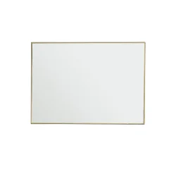 Miroir rectangulaire en métal doré