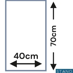 Miroir rectangulaire sans cadre DORIA largeur 40 cm