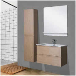 Miroir rectangulaire SORRENTO avec tablette en métal