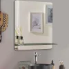Miroir rectangulaire SORRENTO avec tablette en métal