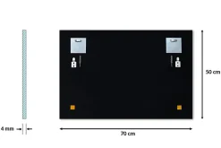 Miroir rectangulaire Tulup 70 x 50 cm La Chambre